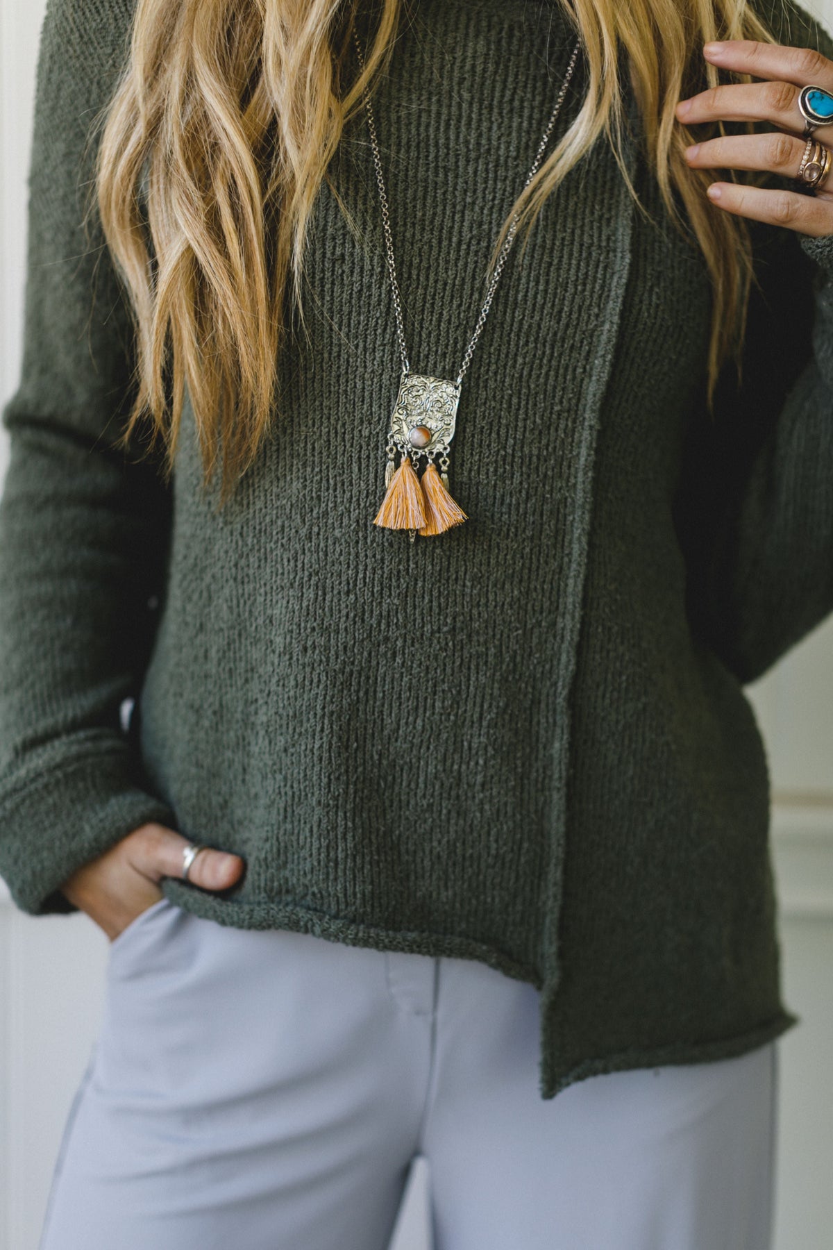 Western Plains Pendant Necklace - Silver
