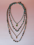 Santorini Layered Necklace  - Green - Pre Order