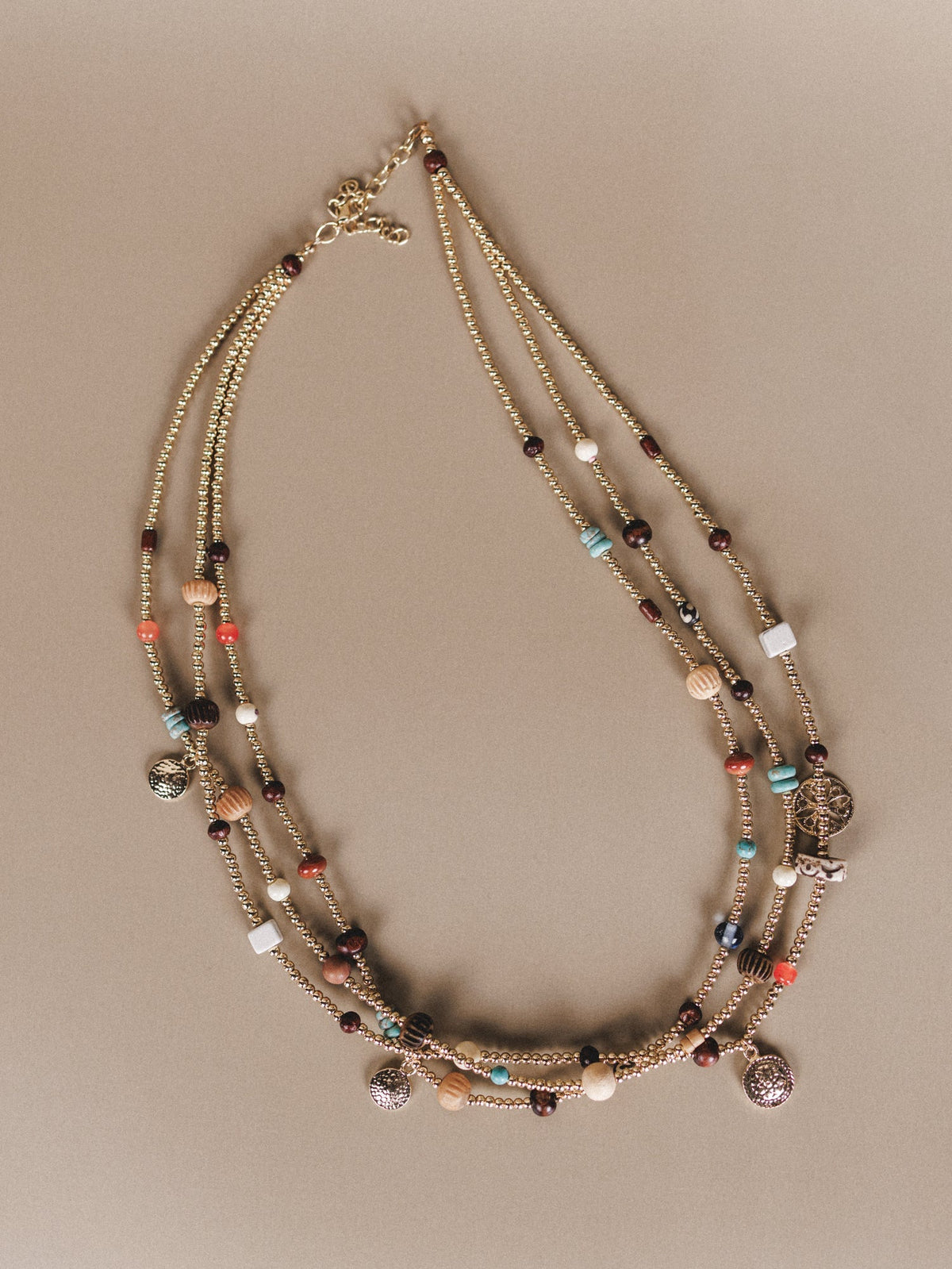 Lost And Found Layered Necklace - Gold Multi