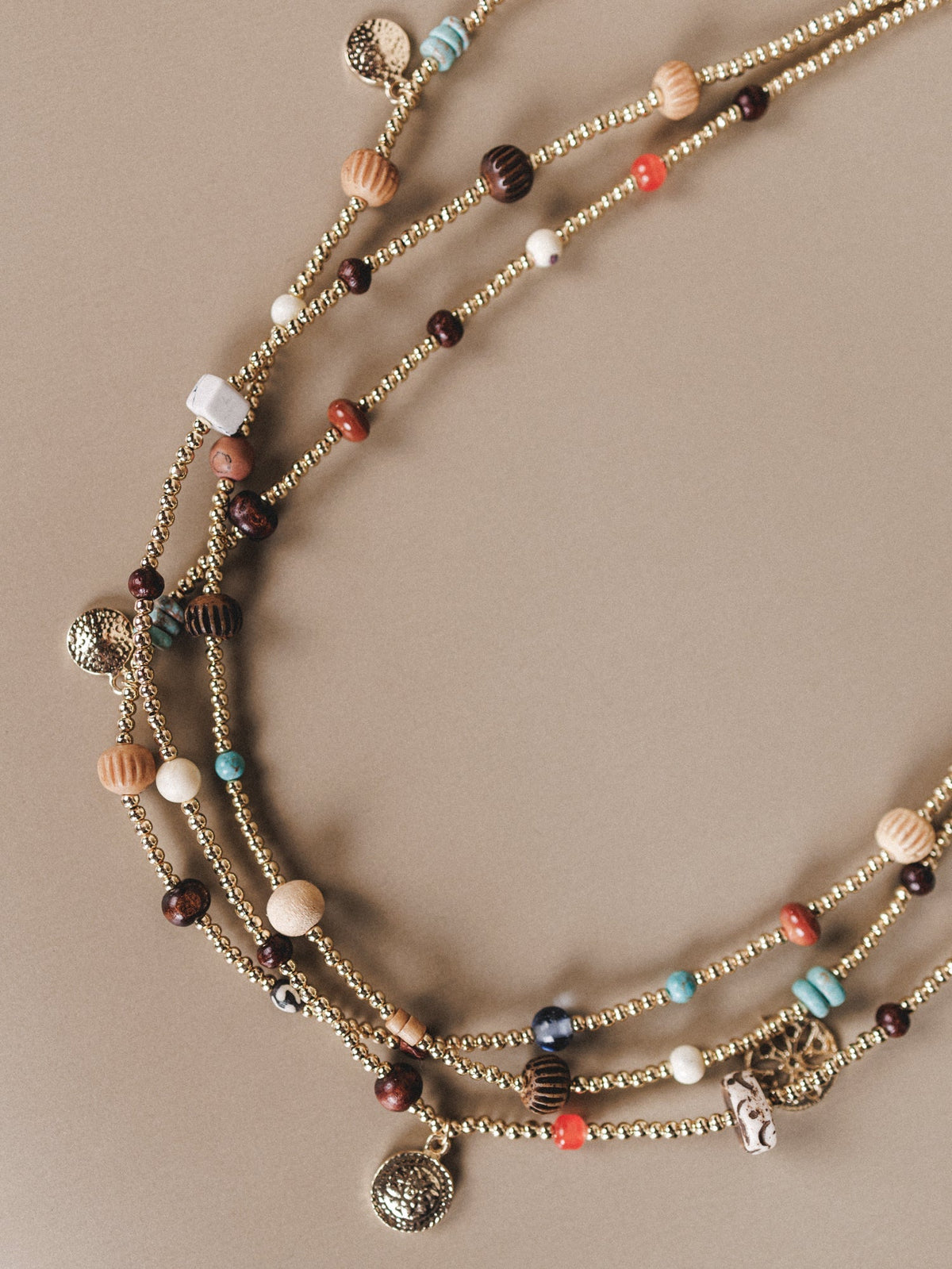 Lost And Found Layered Necklace - Gold Multi